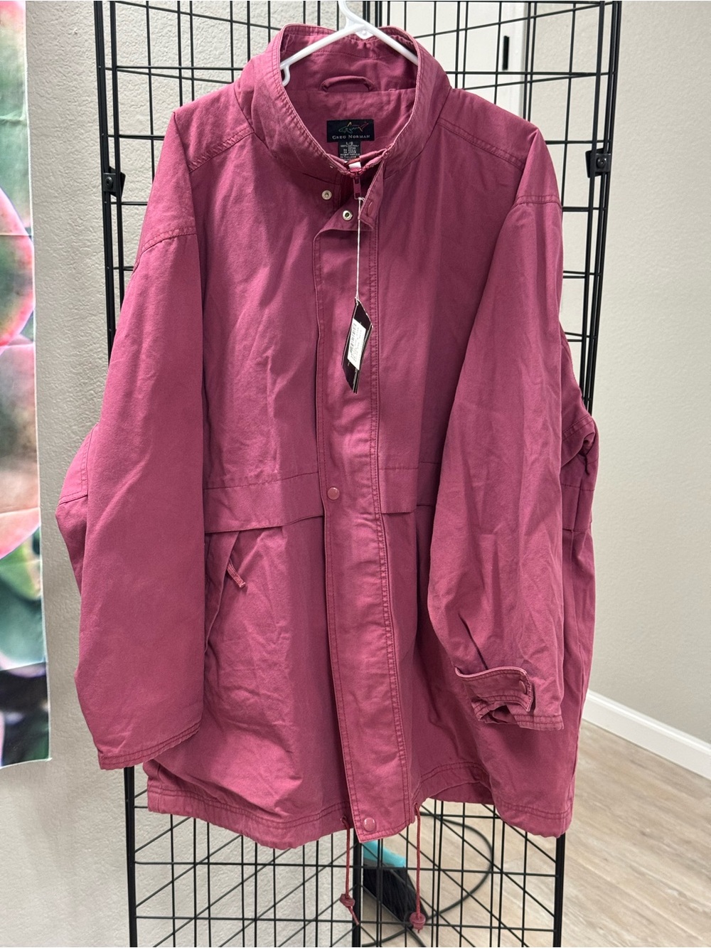 Greg Norman Collection Mauve Field Jacket Size L Pit 27” L 33” NWT MSRP $84